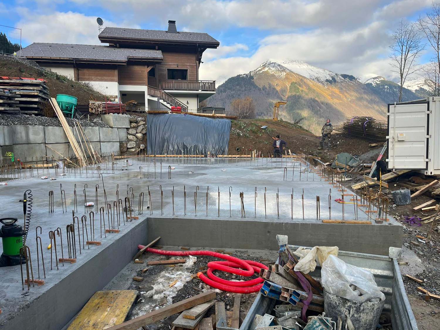 Fondation avec ferraillage par TROMBERT & CIE en Haute-Savoie