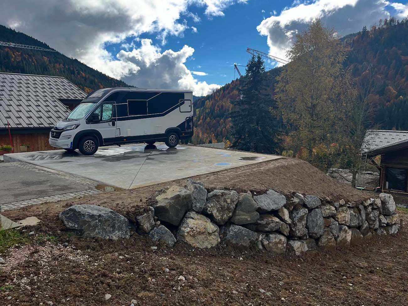 Terrassement par TROMBERT & CIE en montagne dans la Vallée du Giffre
